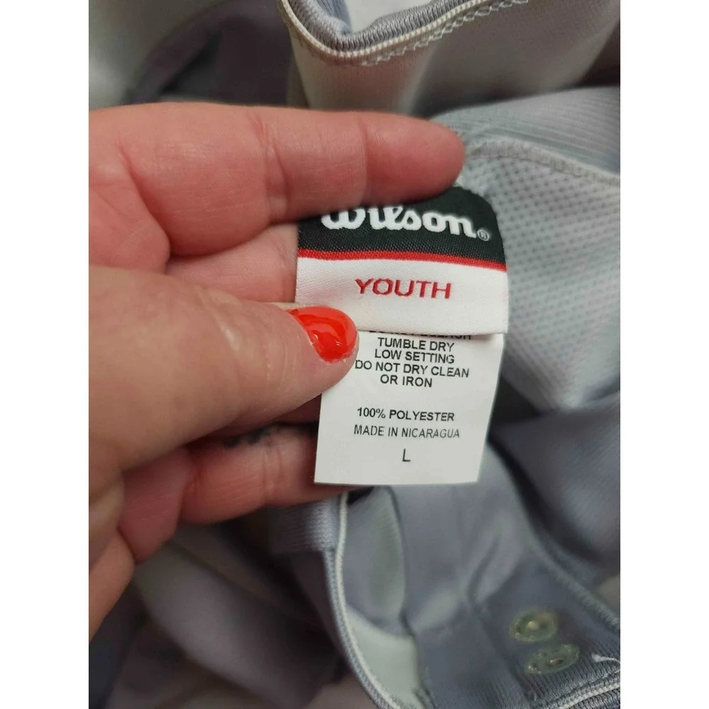 Wilson‎ Baseball Pants Gray Youth Boys Large Tapered Piped Outdoor WTA4232 NWT
